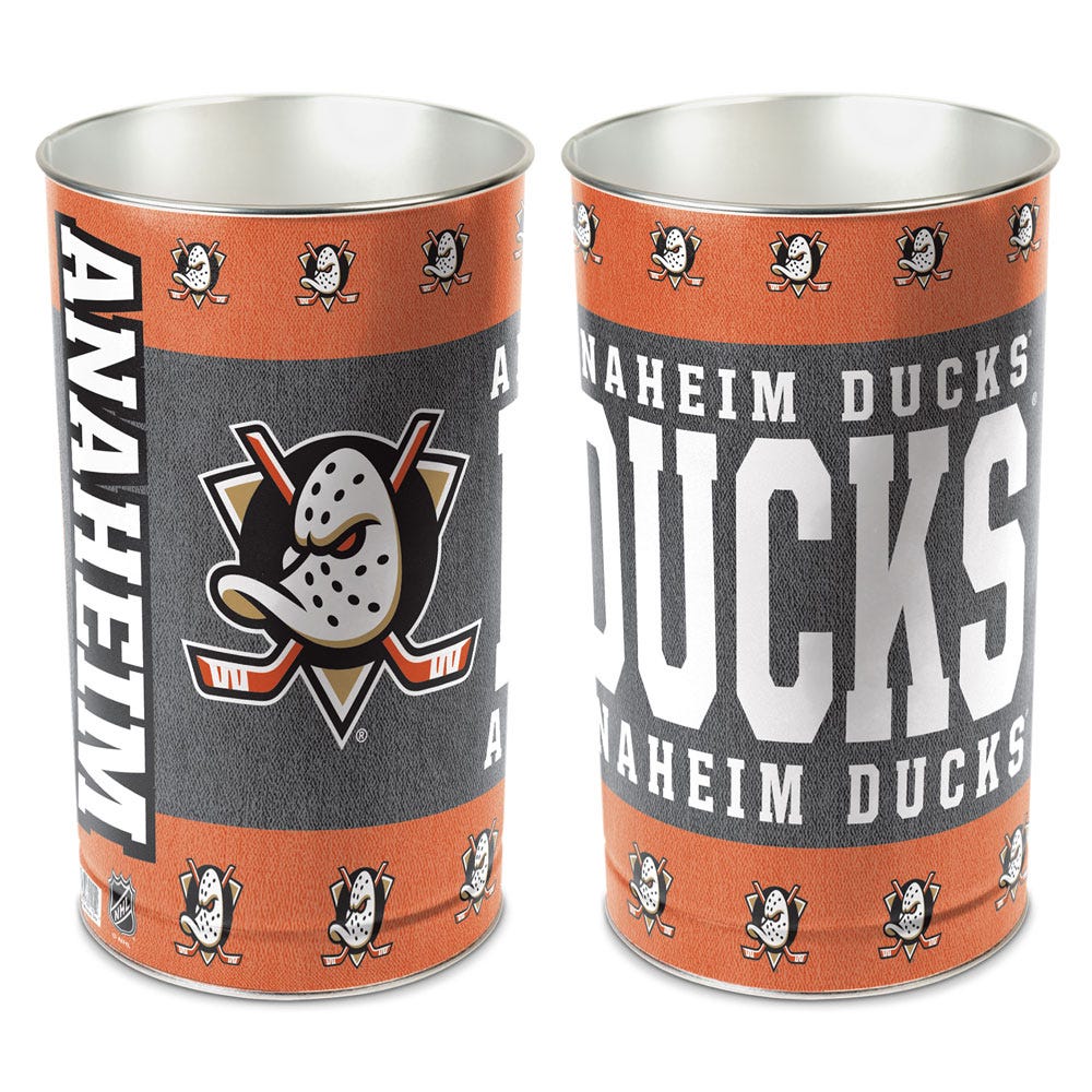 Anaheim Ducks Wastebasket 15 Inch - Periodic Restock