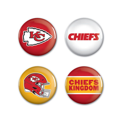 Kansas City Chiefs Buttons 4 Pack