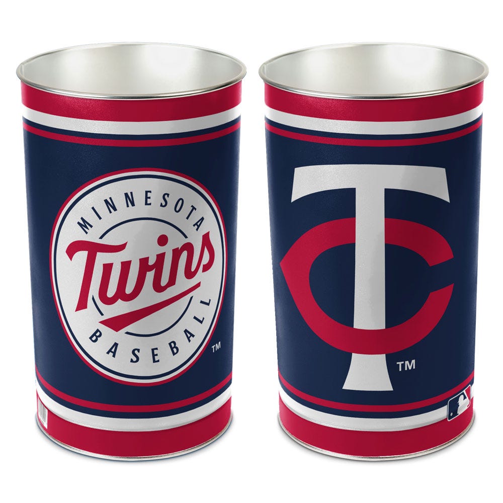 Minnesota Twins Wastebasket 15 Inch - Periodic Restock
