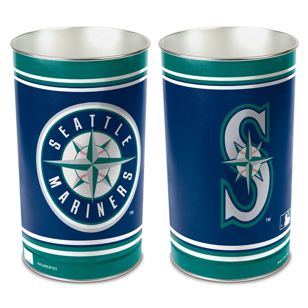 Seattle Mariners Wastebasket 15 Inch - Periodic Restock