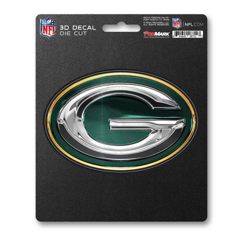 Green Bay Packers Decal 5x8 Die Cut 3D Logo Design