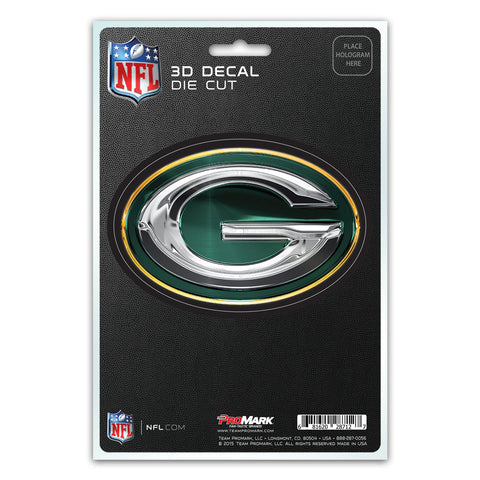 Green Bay Packers Decal 5x8 Die Cut 3D Logo Design