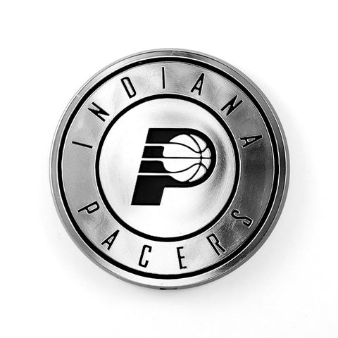 Indiana Pacers Auto Emblem Silver Chrome - Special Order