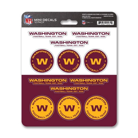 Washington Football Team Decal Set Mini 12 Pack