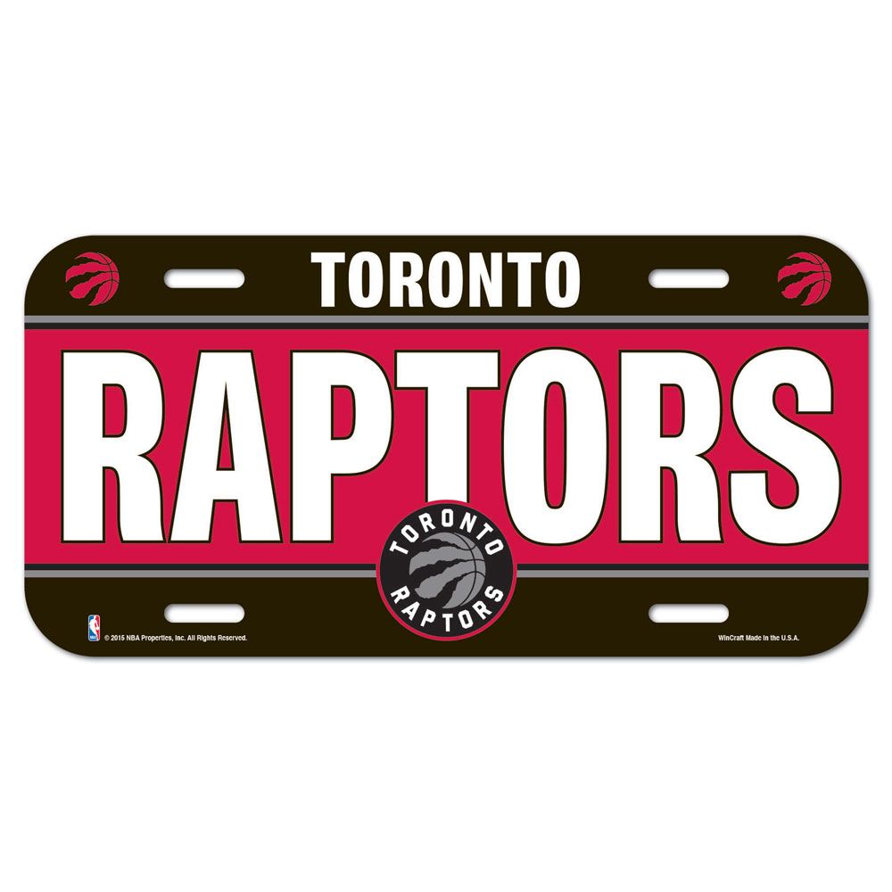 Toronto Raptors License Plate Plastic - Special Order