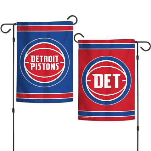 Detroit Pistons Flag 12x18 Garden Style 2 Sided - Special Order