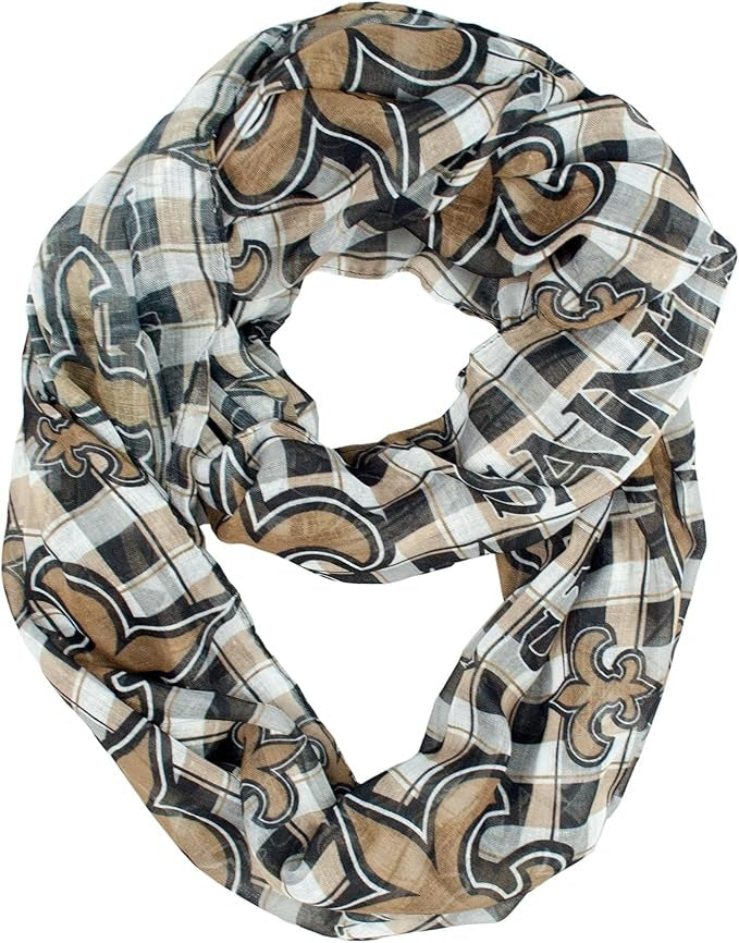 New Orleans Saints Infinity Scarf - Plaid