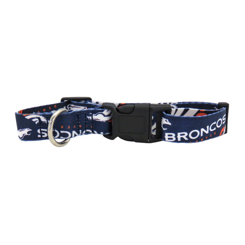 Denver Broncos Pet Collar Size M - Special Order