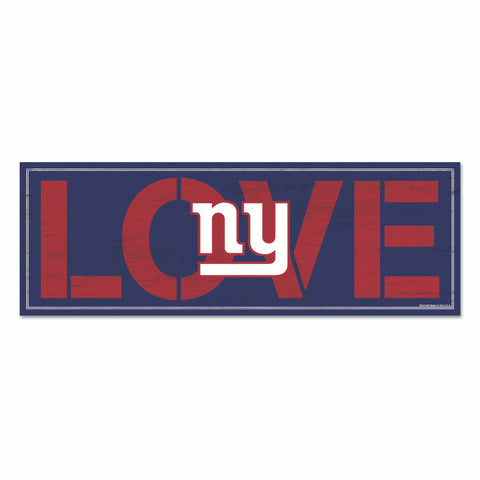 New York Giants Sign 8x23 Wood Love
