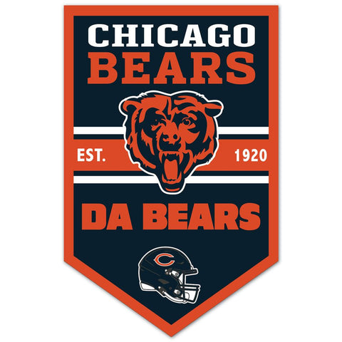 Chicago Bears Sign 11x17 Wood Chevron