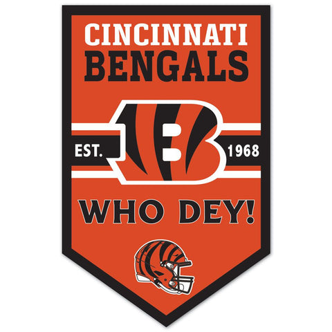 Cincinnati Bengals Sign 11x17 Wood Chevron