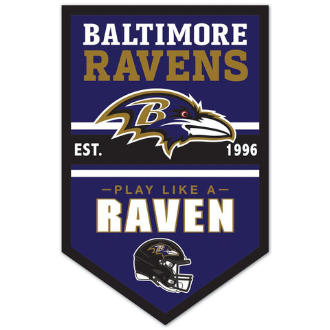 Baltimore Ravens Sign 11x17 Wood Chevron