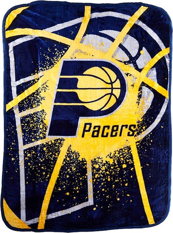 Indiana Pacers Blanket 60x80 Raschel Shadow Play Design