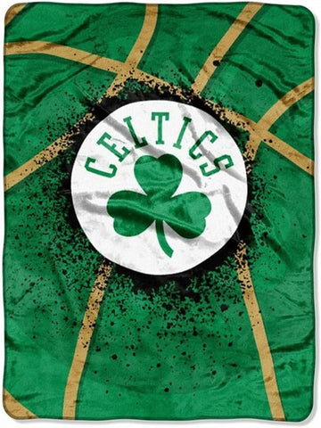 Boston Celtics Blanket 60x80 Raschel Shadow Play Design