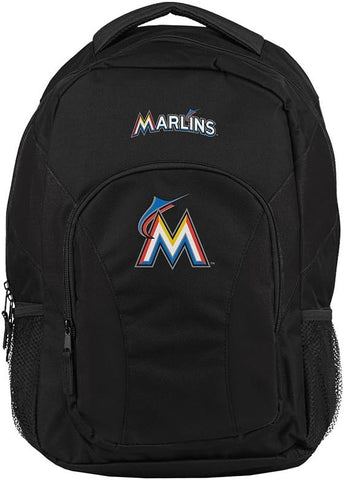 Miami Marlins Backpack Draftday Style Black and Black