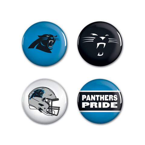 Carolina Panthers Buttons 4 Pack