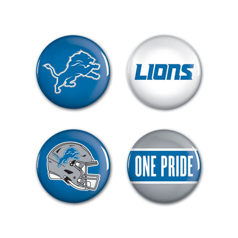 Detroit Lions Buttons 4 Pack