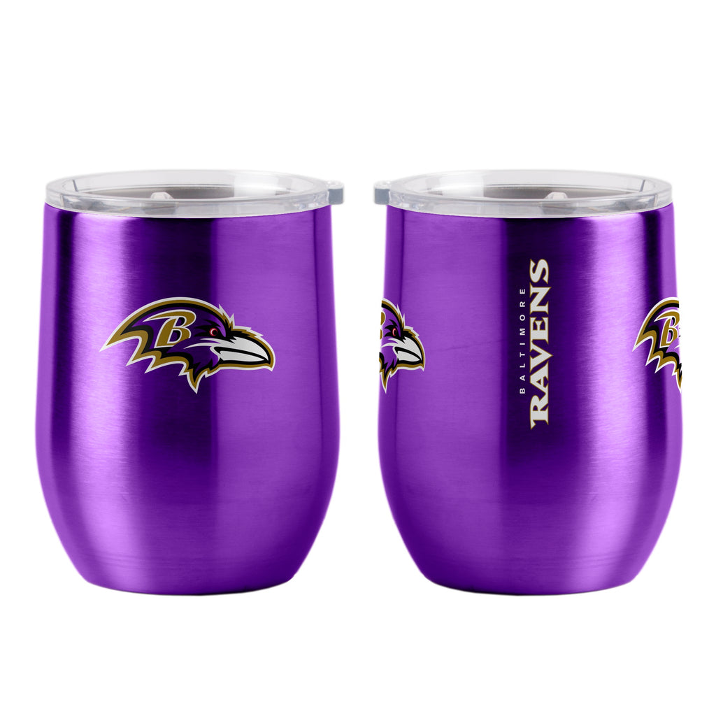 Baltimore Ravens Travel Tumbler 16oz Stainless Steel Curved