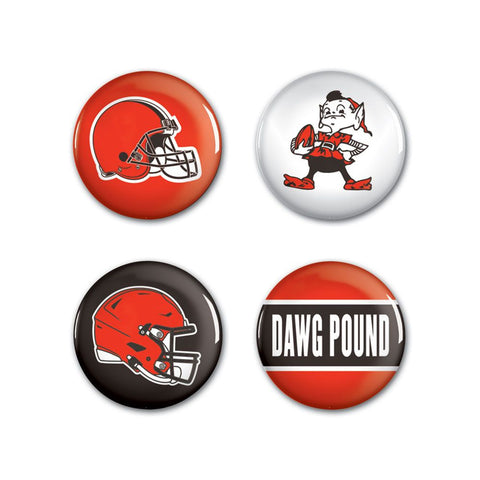 Cleveland Browns Buttons 4 Pack
