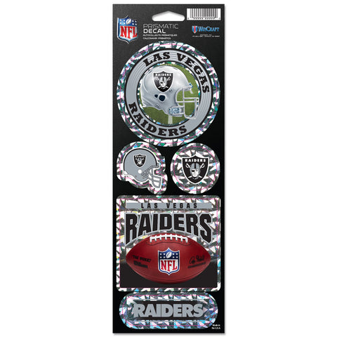 Las Vegas Raiders Decal 4x11 Die Cut Prismatic Style