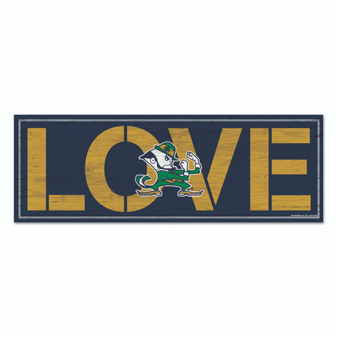 Notre Dame Fighting Irish Sign 8x23 Wood Love