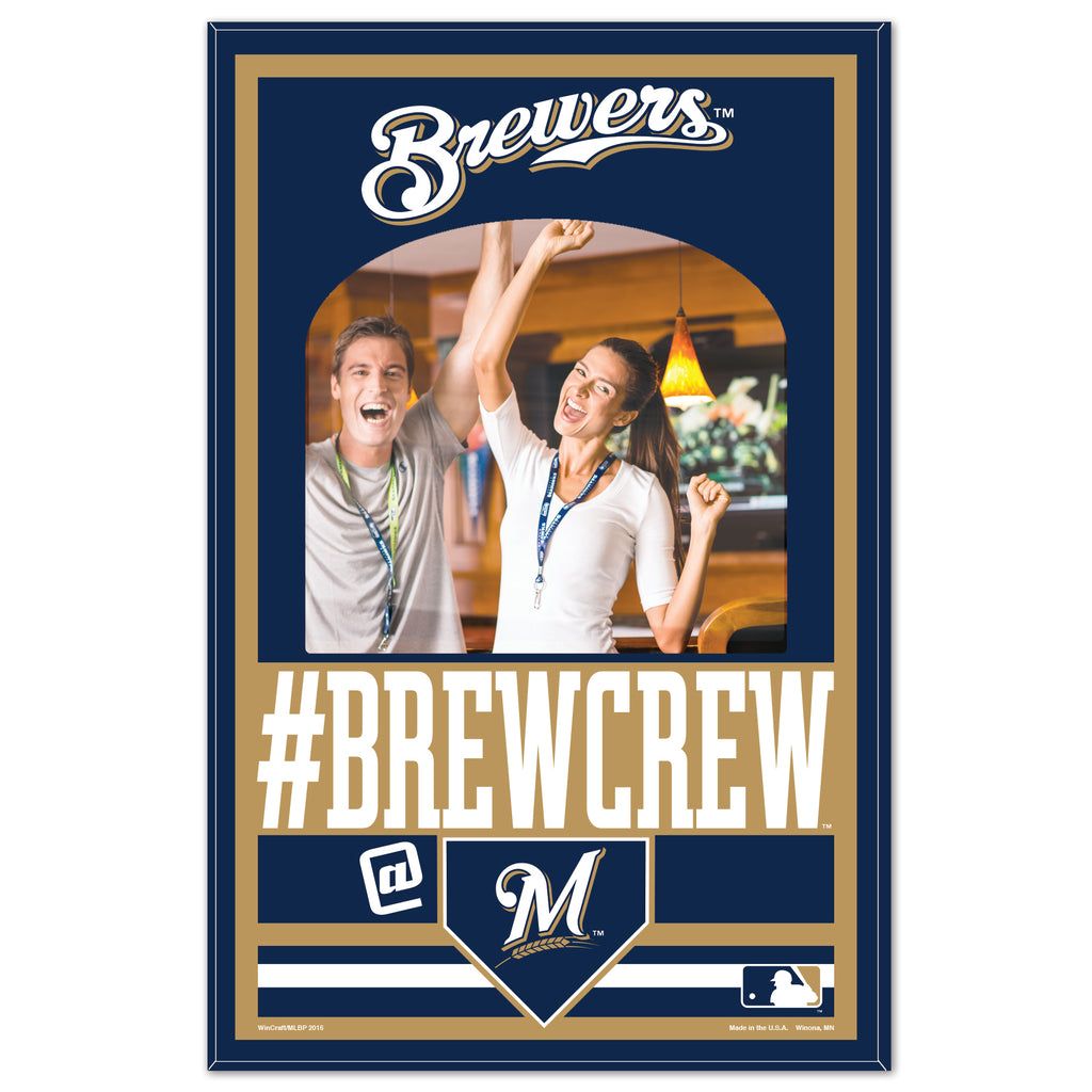 Milwaukee Brewers Sign Wood 11x17 Mirror