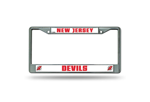 New Jersey Devils License Plate Frame Chrome - Special Order
