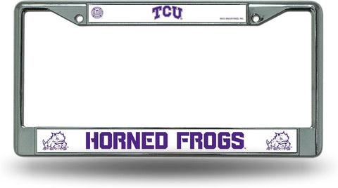 TCU Horned Frogs License Plate Frame Chrome