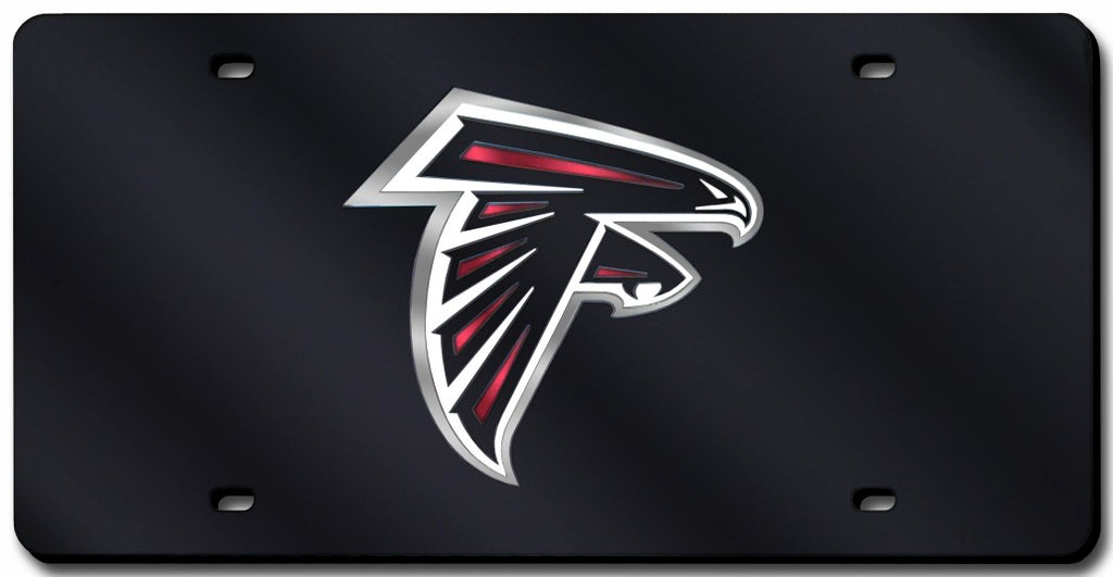 Atlanta Falcons License Plate Laser Cut Black - Special Order