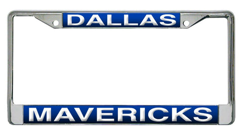 Dallas Mavericks License Plate Frame Laser Cut Chrome - Special Order