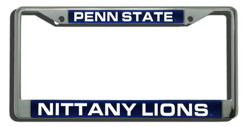 Penn State Nittany Lions Laser Cut Chrome License Plate Frame - Special Order