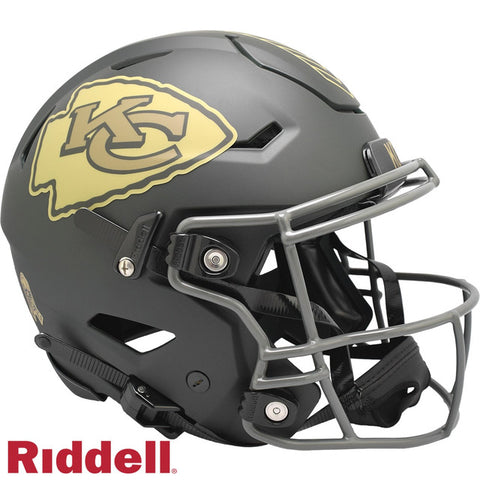 Kansas City Chiefs Helmet Riddell Authentic Full Size SpeedFlex Style Salute To Service 2025