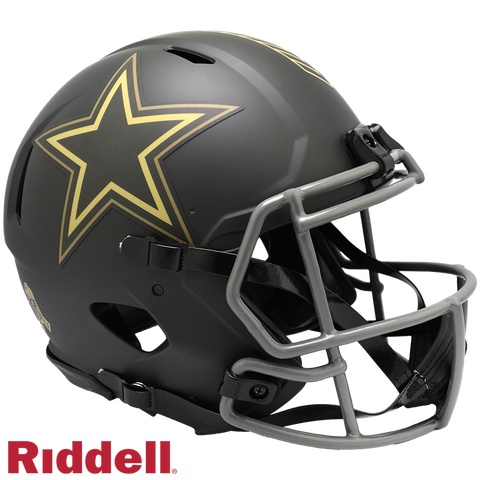 Dallas Cowboys Helmet Riddell Authentic Full Size Speed Style Salute To Service 2025