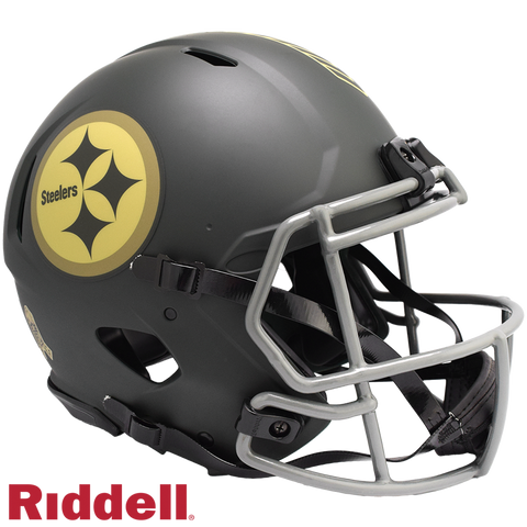 Pittsburgh Steelers Helmet Riddell Authentic Full Size Speed Style Salute To Service 2025