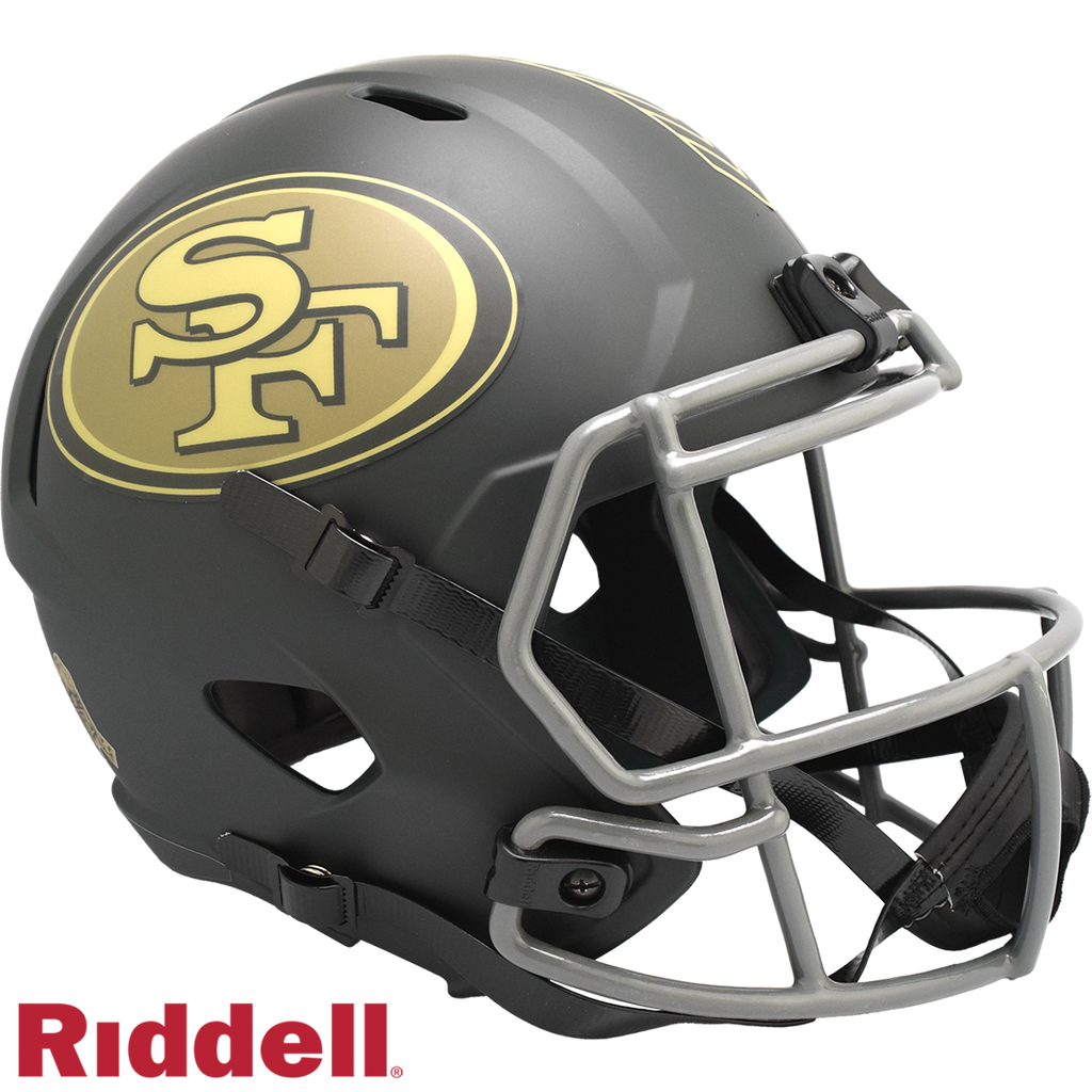 San Francisco 49ers Helmet Riddell Replica Full Size Speed Style Salute To Service 2025