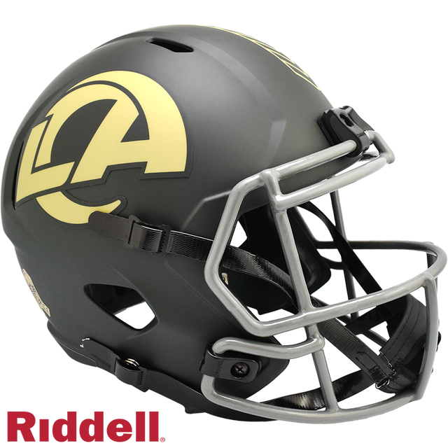 Los Angeles Rams Helmet Riddell Replica Full Size Speed Style Salute To Service 2025