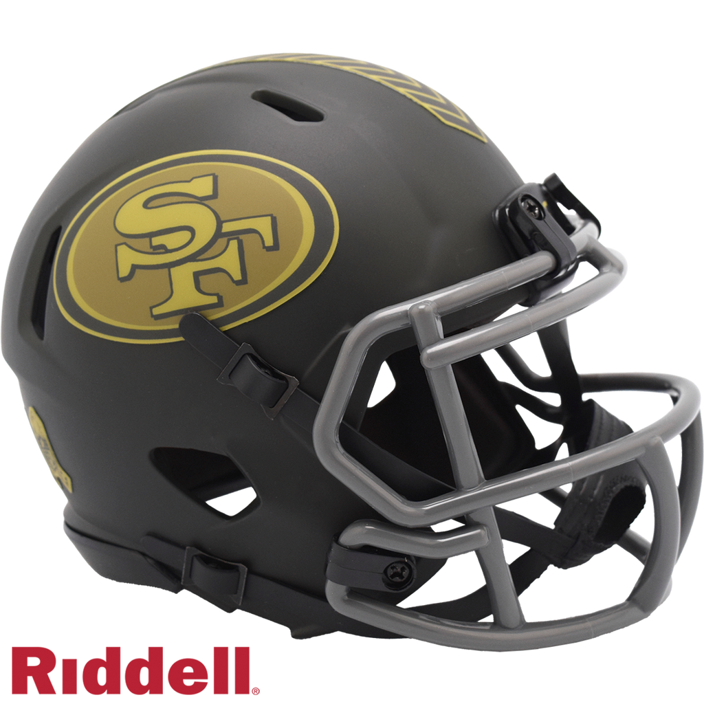 San Francisco 49ers Helmet Riddell Replica Mini Speed Style Salute To Service 2025