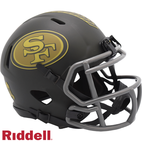 San Francisco 49ers Helmet Riddell Replica Mini Speed Style Salute To Service 2025