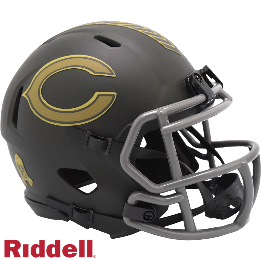 Chicago Bears Helmet Riddell Replica Mini Speed Style Salute To Service 2025