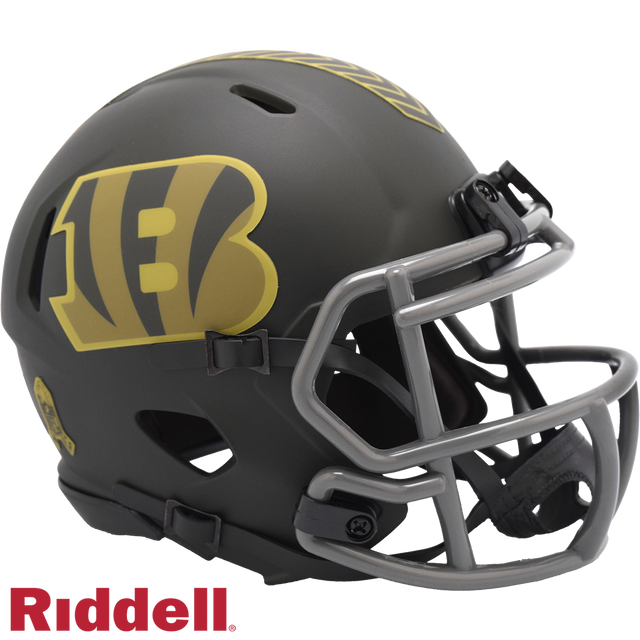 Cincinnati Bengals Helmet Riddell Replica Mini Speed Style Salute To Service 2025