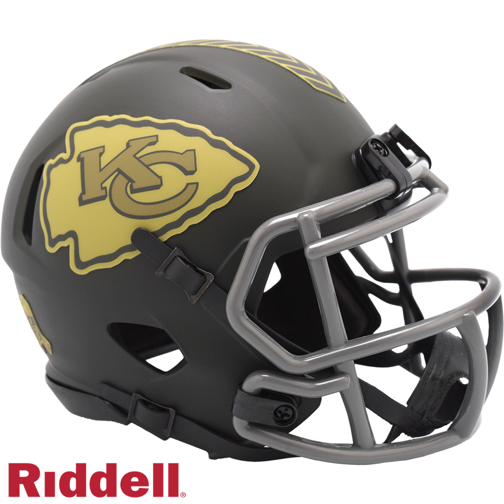 Kansas City Chiefs Helmet Riddell Replica Mini Speed Style Salute To Service 2025