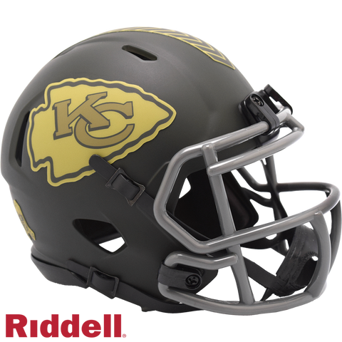 Kansas City Chiefs Helmet Riddell Replica Mini Speed Style Salute To Service 2025