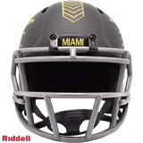 Miami Dolphins Helmet Riddell Replica Mini Speed Style Salute To Service 2025