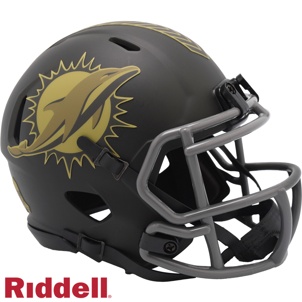 Miami Dolphins Helmet Riddell Replica Mini Speed Style Salute To Service 2025