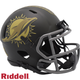 Miami Dolphins Helmet Riddell Replica Mini Speed Style Salute To Service 2025