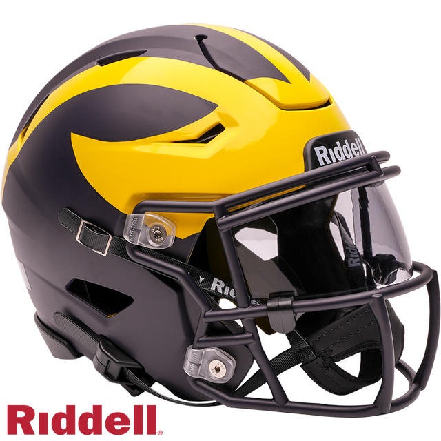 Michigan Wolverines Helmet Riddell Replica Mid-Size MIDI SpeedFlex Style