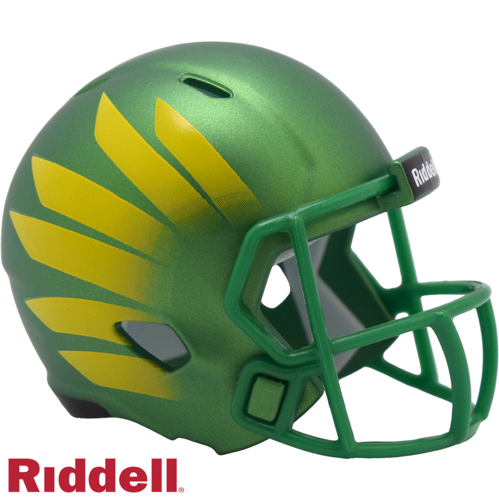 Oregon Ducks Helmet Riddell Pocket Pro Speed Style Green Wing