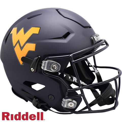 West Virginia Mountaineers Helmet Riddell Authentic Full Size SpeedFlex Style Satin - Special Order