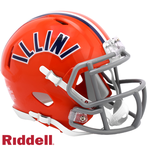 Illinois Fighting Illini Helmet Riddell Replica Mini Speed Style Arched Illini T/B