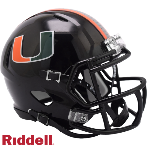 Miami Hurricanes Helmet Riddell Replica Mini Speed Style Black